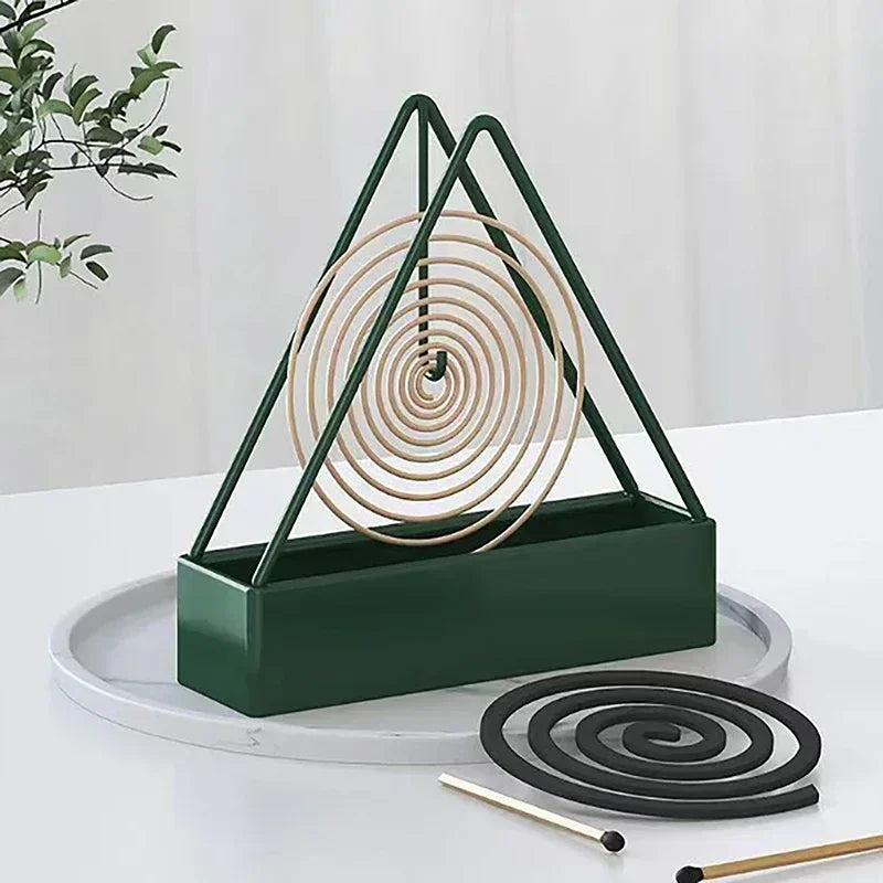 Incense Holders Coil Incense Burner Frame Iron Mosquito Coil Holder Modern Repellent Incense Rack for Household Bedroom Patio