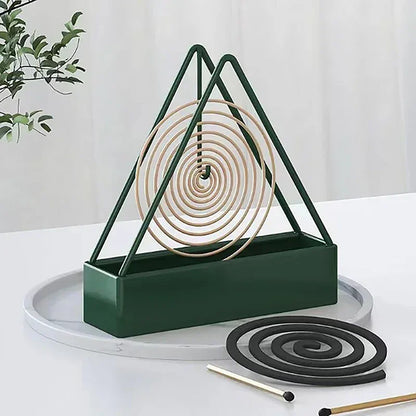 Incense Holders Coil Incense Burner Frame Iron Mosquito Coil Holder Modern Repellent Incense Rack for Household Bedroom Patio