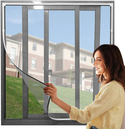 magnetic screen door  mosquito net   Magnetic Window Screen Tulle Mesh Stealth Customize DIY Mesh Curtain Removable Washable
