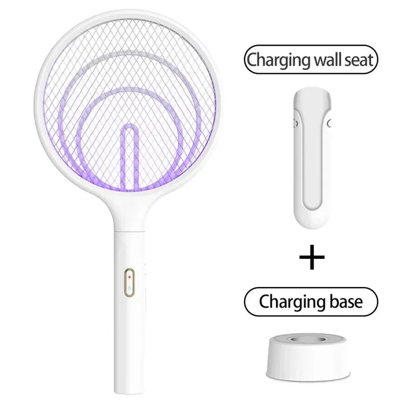 3 IN 1 3000V Electric Mosquito Killer Bug Zapper with LED Lamp USB Rechargeable Anti Mosquito Flies Fly Swatter Trap