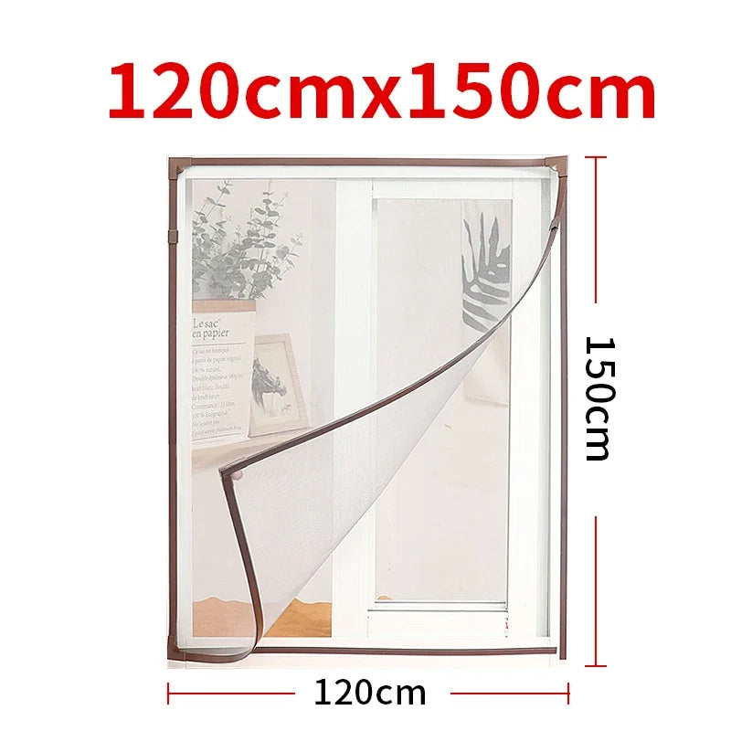magnetic screen door  mosquito net   Magnetic Window Screen Tulle Mesh Stealth Customize DIY Mesh Curtain Removable Washable