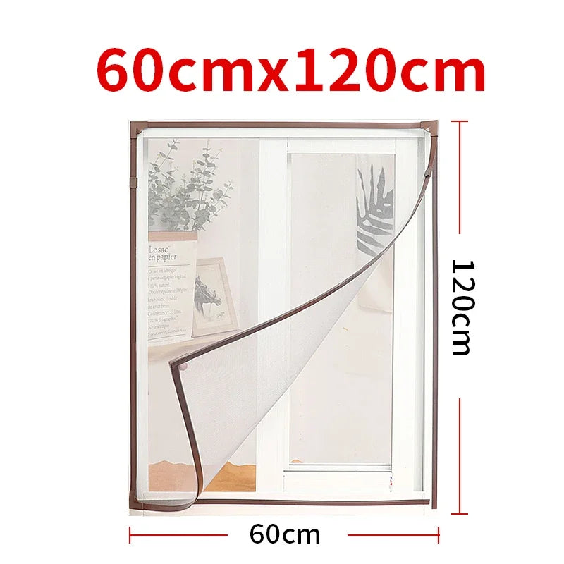 magnetic screen door  mosquito net   Magnetic Window Screen Tulle Mesh Stealth Customize DIY Mesh Curtain Removable Washable