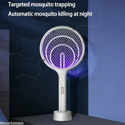 3 IN 1 3000V Electric Mosquito Killer Bug Zapper with LED Lamp USB Rechargeable Anti Mosquito Flies Fly Swatter Trap